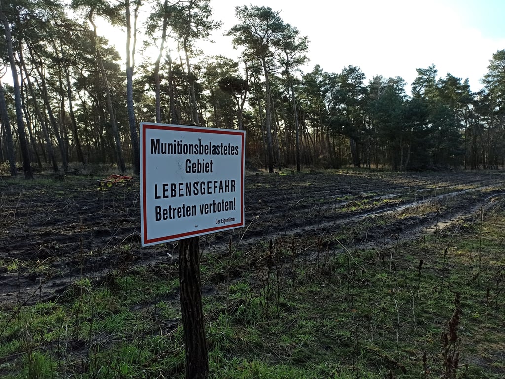 Auf der Naturerbefläche Körbelitz liegt noch immer eine Munitionsbelastung vor.