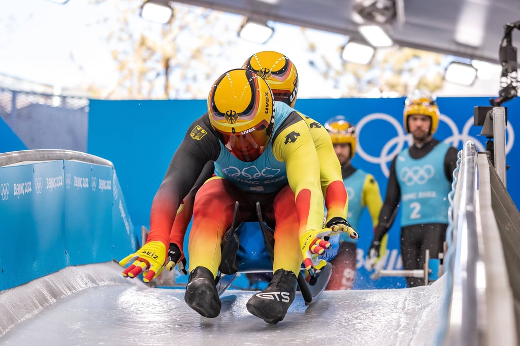 Toni Eggert und Sascha Benecken beim Start des Olympia-Wettkampfes.