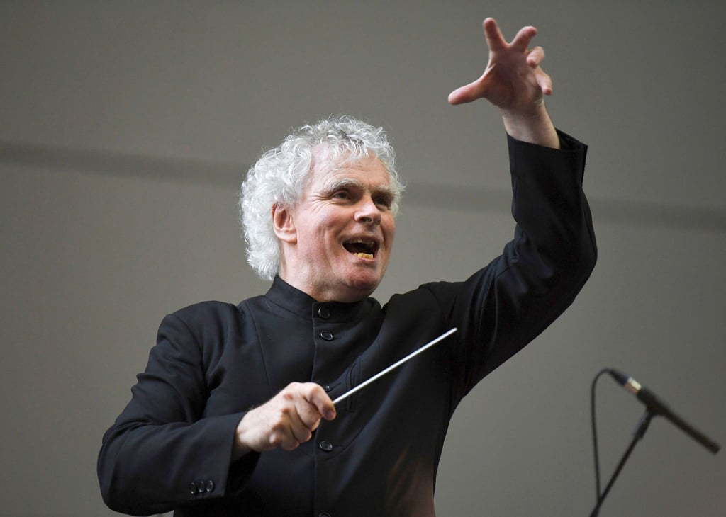 Sir Simon Rattle bei der Arbeit.
