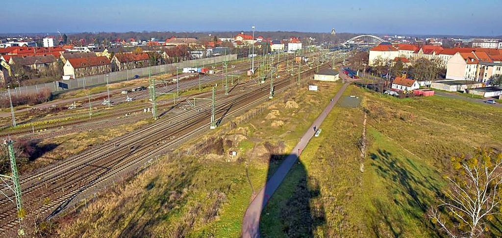 Blick vom Andesturm auf das künftige Skatepark-Gelände.