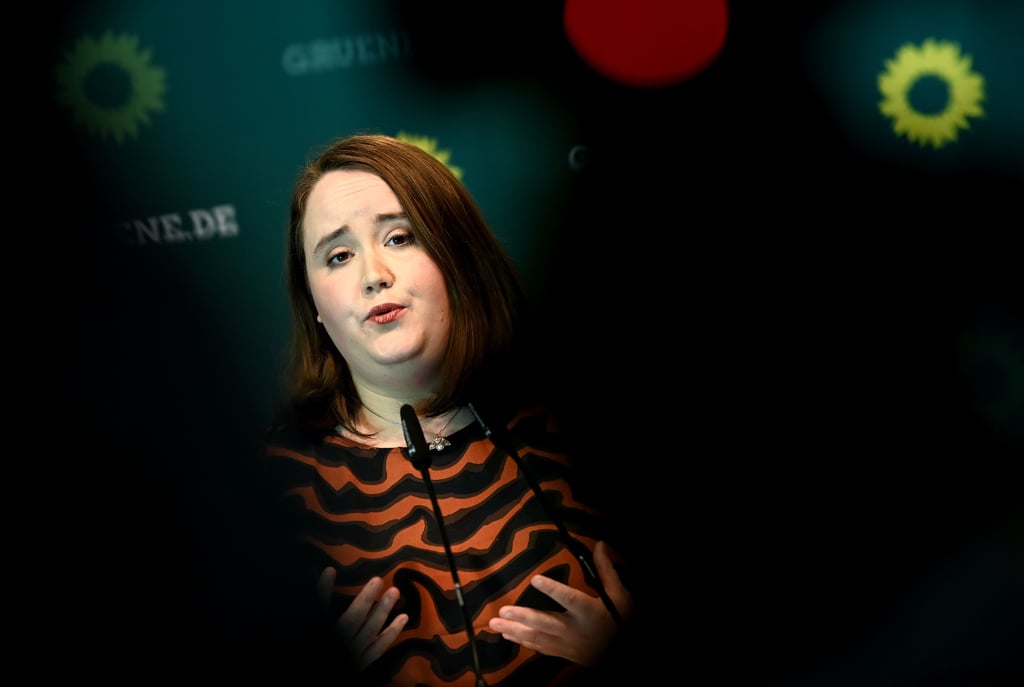 Die Grünen-Bundesvorsitzende Ricarda Lang während einer Pressekonferenz im Februar 2022.