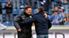 Die sportlichen Macher beim FCM haben in dieser Saison schon 18 Siege bejubelt. Deshalb peilen Trainer Christian Titz (l.) und Sportchef Otmar Schork mit den Blau-Weißen den Aufstieg an.