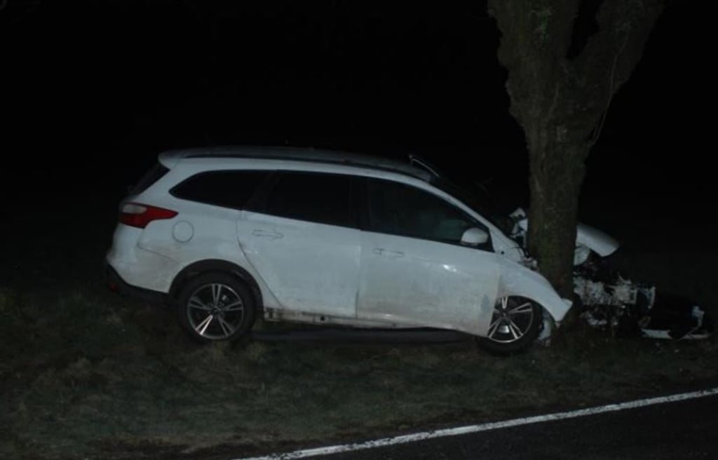 Der Kombi krachte neben der Straße bei Nordgermersleben gegen einen Baum.