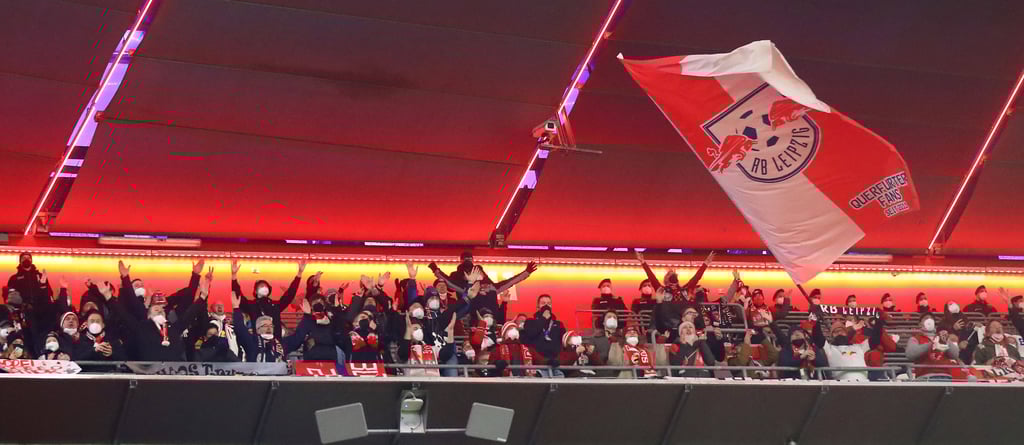 Fans von RB Leipzig beim Auswärtsspiel in München.