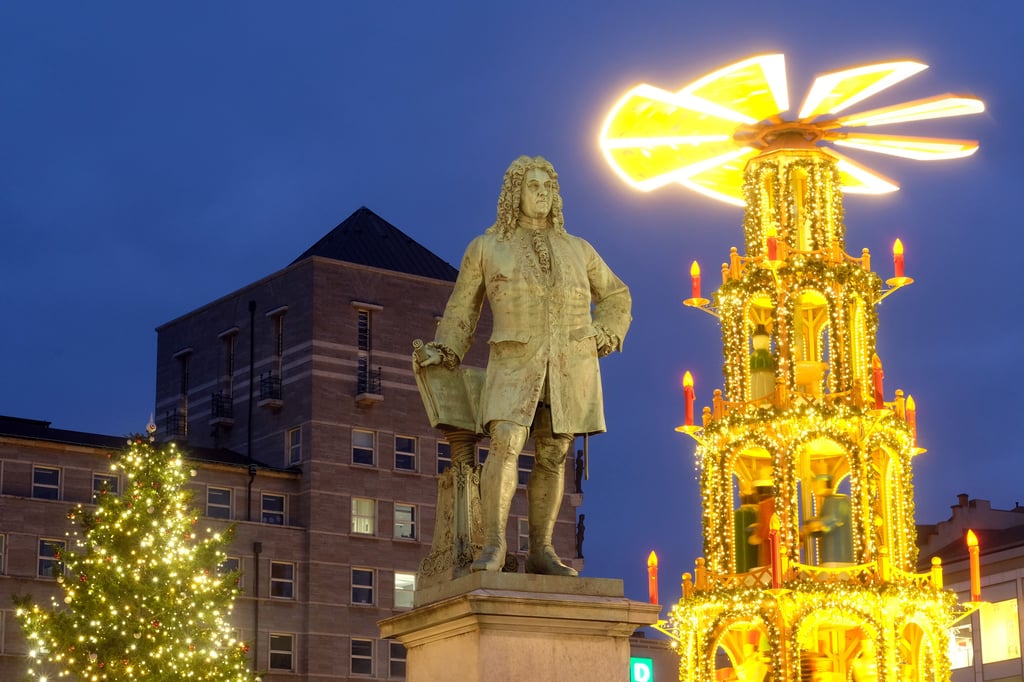 Der hallesche Weihnachtsmarkt fand 2021 trotz Corona-Pandemie statt.