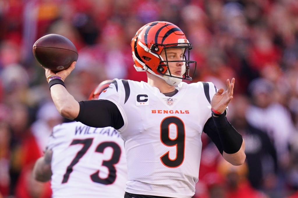 Quarterback Joe Burrow steht mit den Cincinnati Bengals im Super Bowl.
