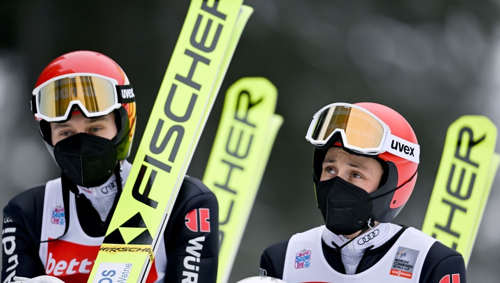 Die Kombinierer Terence Weber (l) und Eric Frenzel.