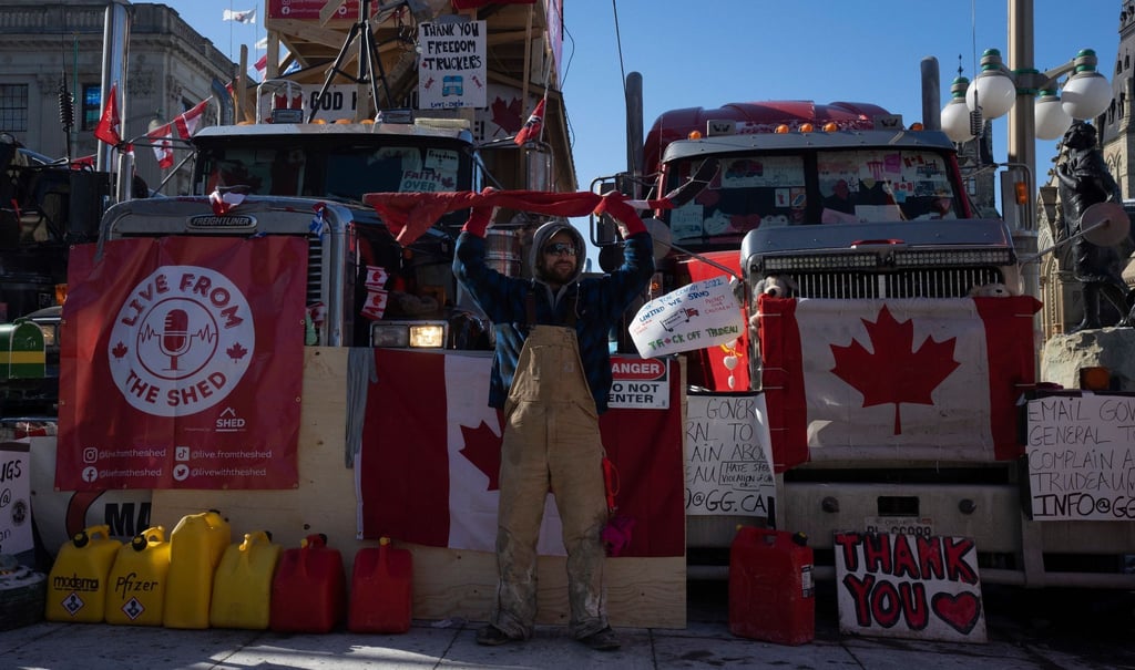 Seit Wochen protestieren kanadische Trucker gegen die Corona-Politik der Regierung.