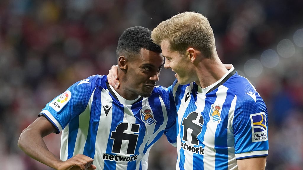 Alexander Isak und Alexander Sörloth bei Real Sociedad San Sebastian.
