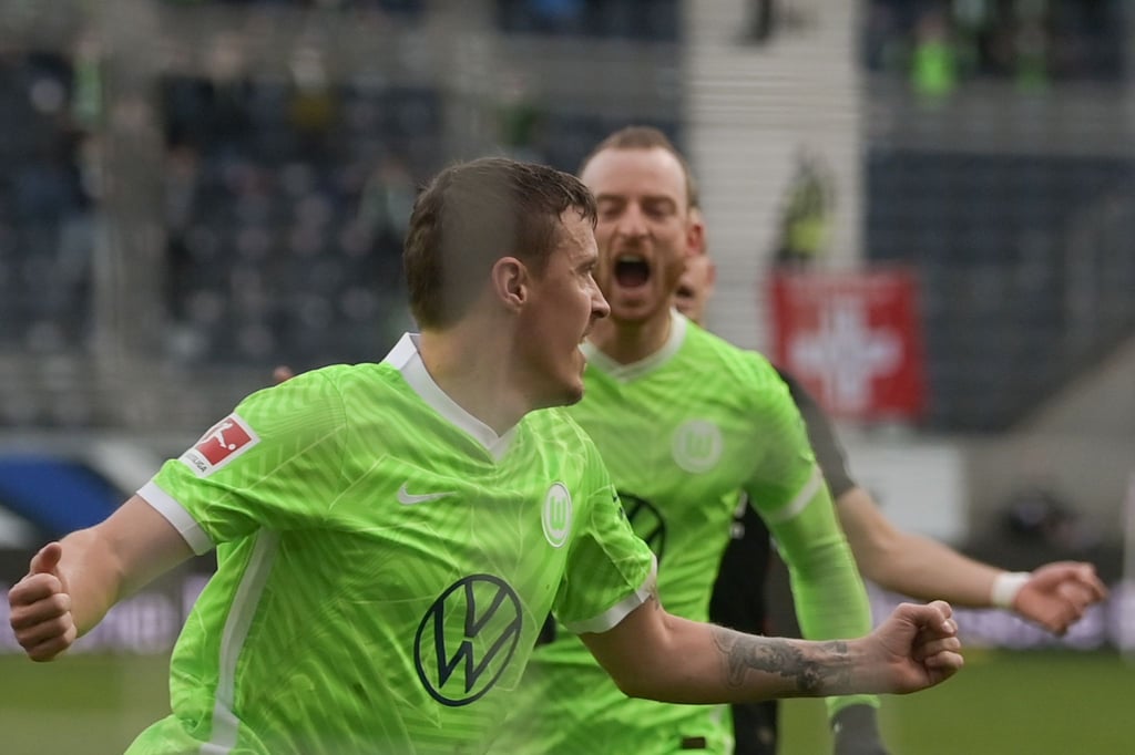 Wolfsburgs Max Kruse jubelt nach dem zwischenzeitlichen 1:0.