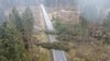 Im Harz sind mehrere Bäume wegen Orkan Ylenia umgestürzt und auf die Straße gefallen. Foto: