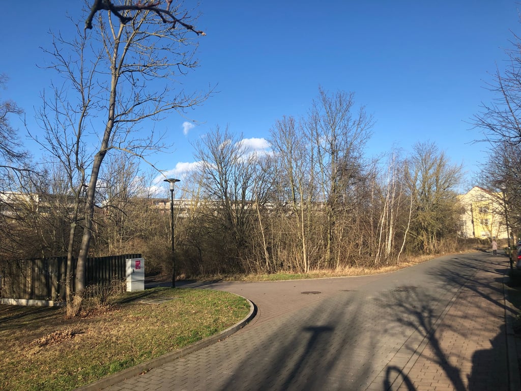 Die Teichstraße in der Nähe des Südparks in Neustadt