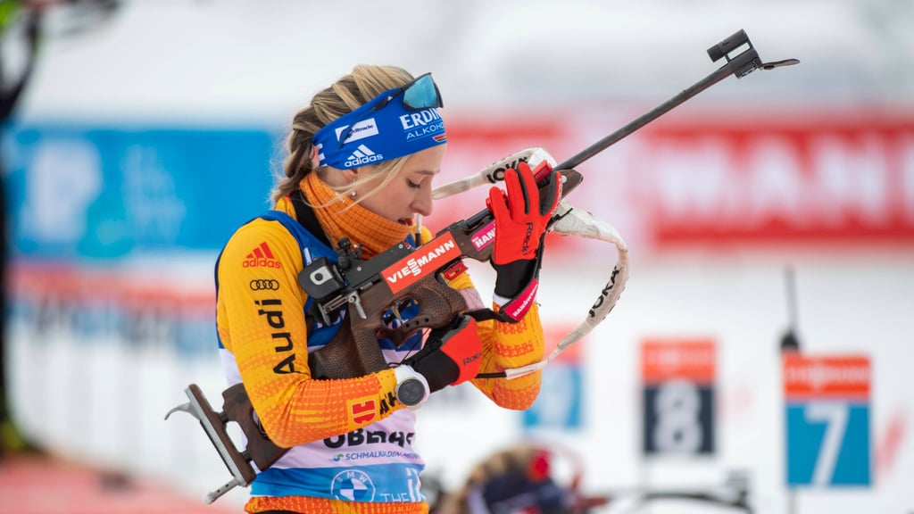 Anna Weidel durfte ihr Können bei den olympischen Biathlon-Rennen nicht zeigen.