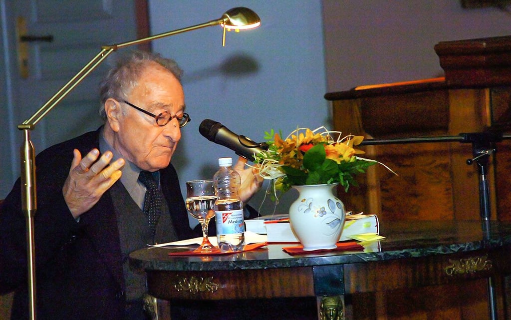 Anlässlich der Verleihung der Ehrenbürgerwürde las Peter Merseburger am Abend in Schloss Moritzburg.