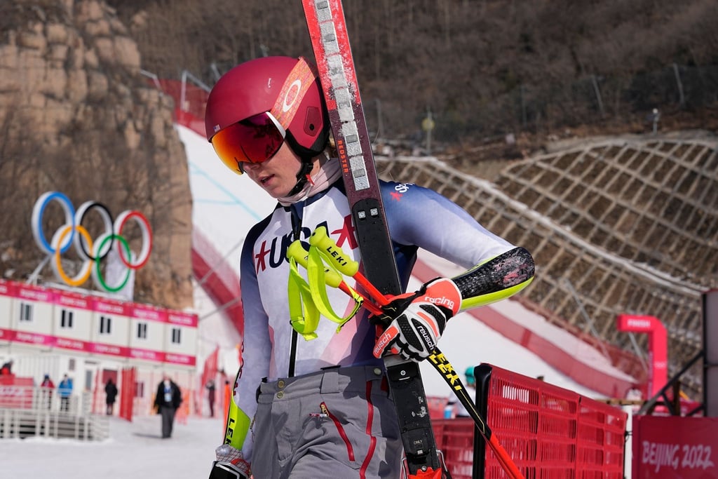 US-Star Mikaela Shiffrin wurde Neunte im Super-G.