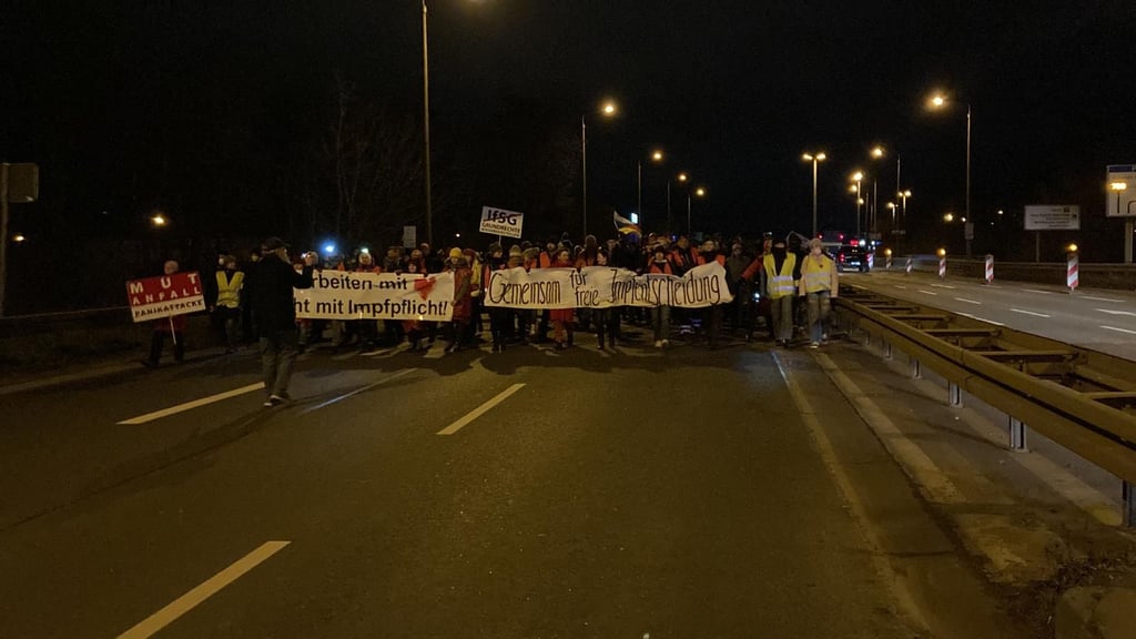 Anti-Coronademo am Montag, 21. Februar auf der Hochstraße