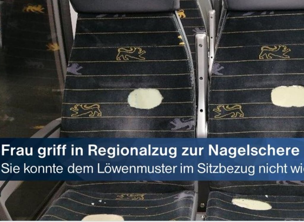 Einmal alles wegschneiden, was irgendwie nach Löwe aussieht. Hat fast geklappt bei diesem Regionalzug.