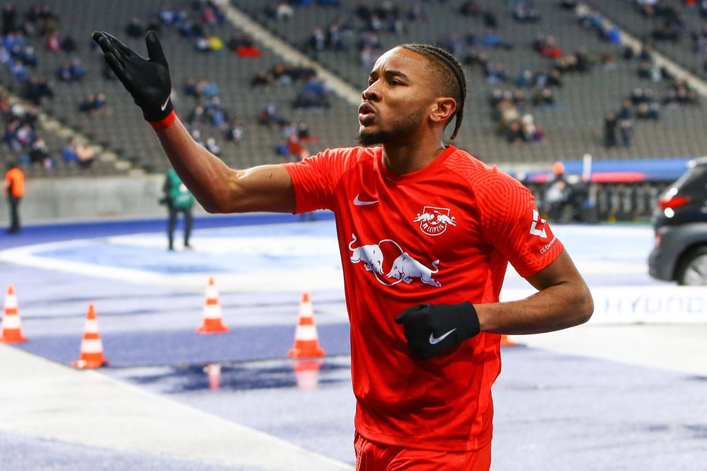 Christopher Nkunku trumpfte bei RB Leipzig gegen Hertha BSC wieder auf.