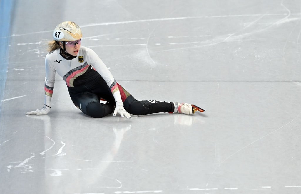 Shorttrackerin Anna Seidel ist nach einem Sturz früh bei Olympia ausgeschieden.