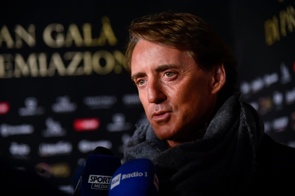 Der Nationaltrainer der Squadra Azzurra: Roberto Mancini.