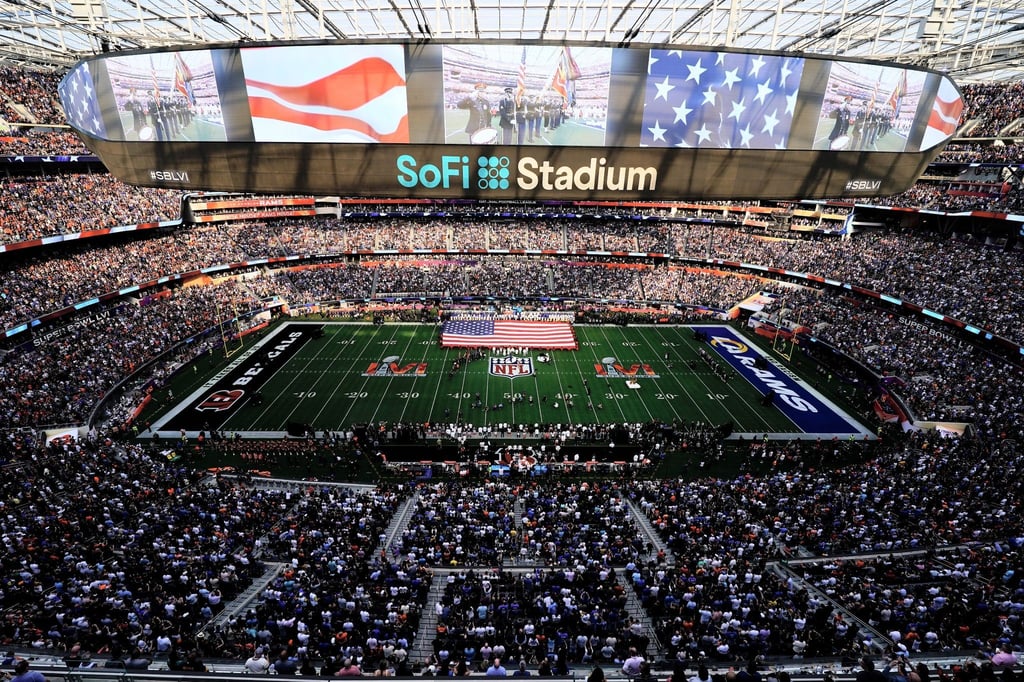 Das SoFi-Stadium vor Anpfiff des Super Bowls.
