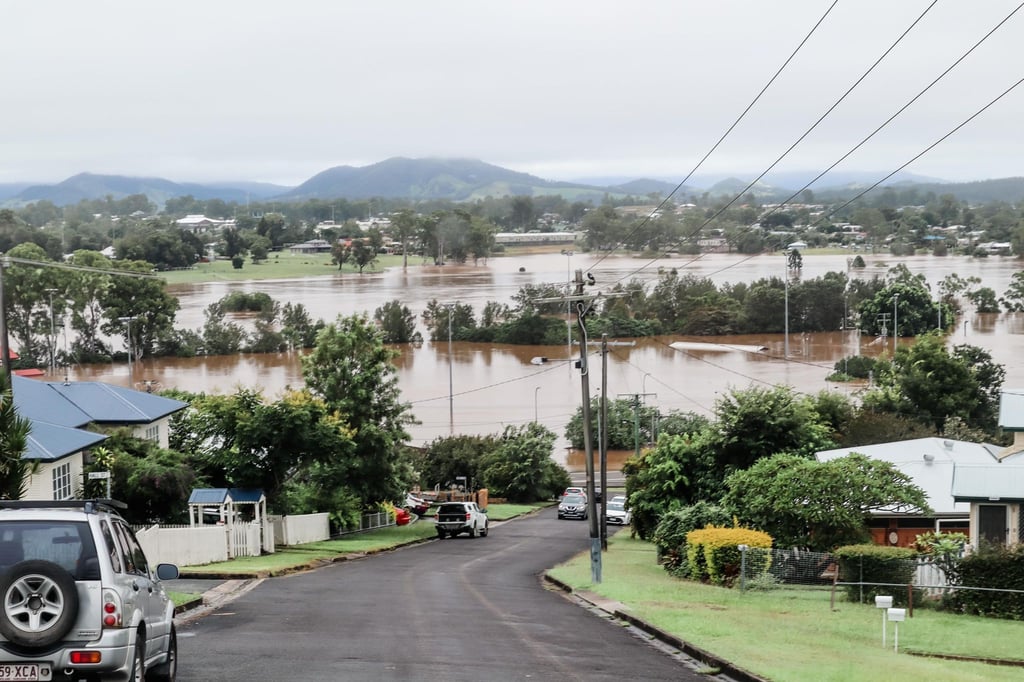 Überschwemmungen im australischen Gympie, Queensland.