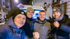 Dieses Bild entstand in Budapest, bei der ersten Pause nach dem Grenzübertritt:  Jan Riediger, Kevin Elflein, Viacheslav Potapenko und Philipp Anton (von links).