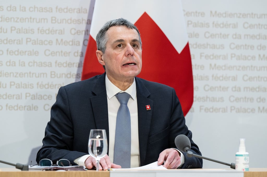 Der Schweizer Bundespräsident Ignazio Cassis: „Einem Aggressor in die Hände zu spielen, ist nicht neutral.“
