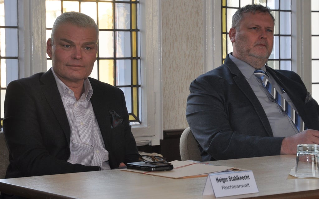 Holger Stahlknecht und Matthias Günther während des Pressegespräches.