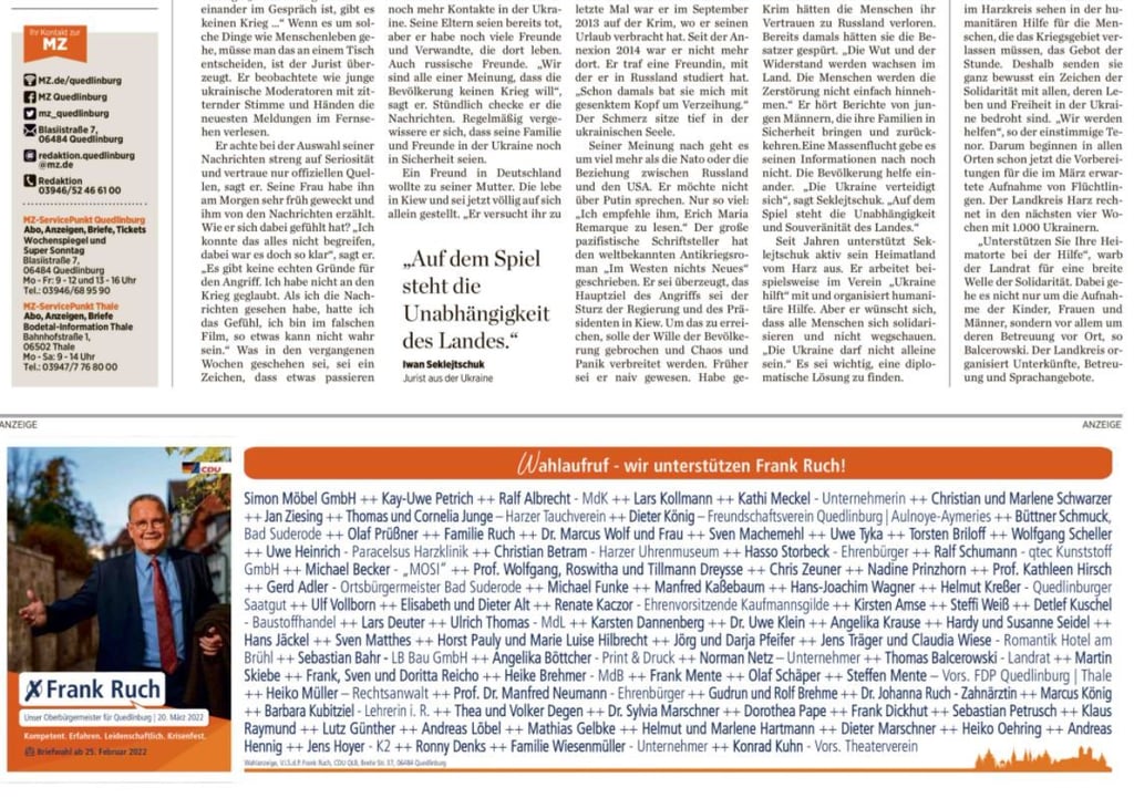 Wahlwerbung für Ruch