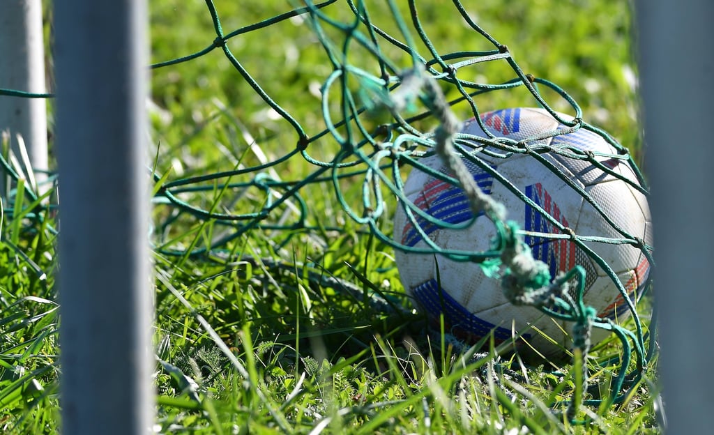 Ein Ball im Netz (Symbolbild)