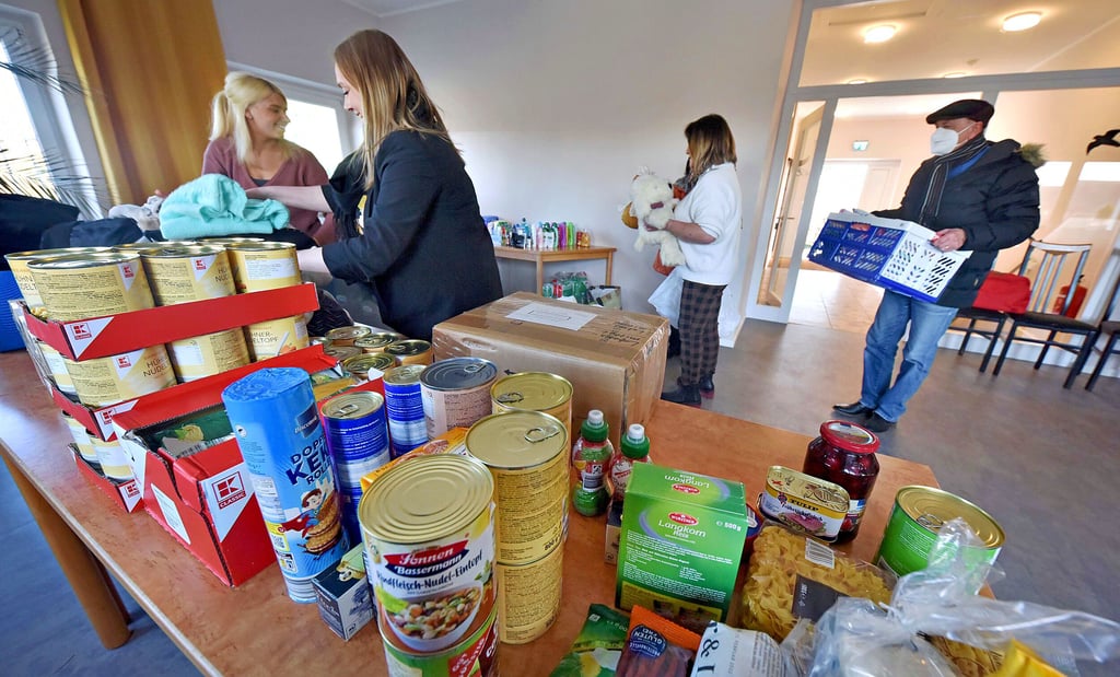 Spenden für ukrainische Flüchtlinge werden am Dienstag im Dorfgemeinschaftshaus Großzöberitz abgegeben.