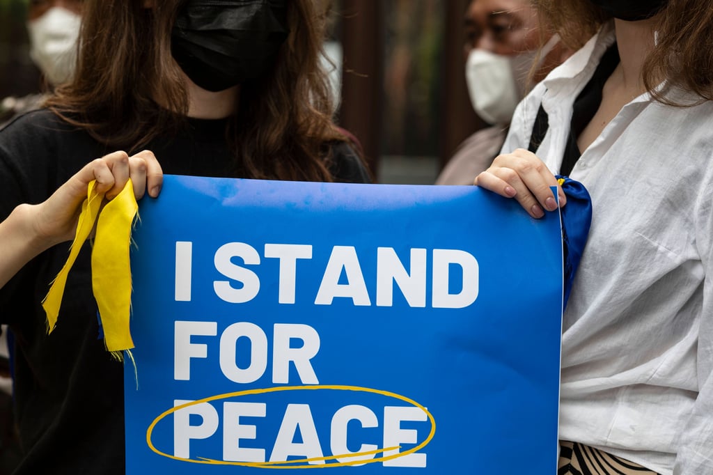 Der Protest gegen den Krieg in der Ukraine ist groß.
