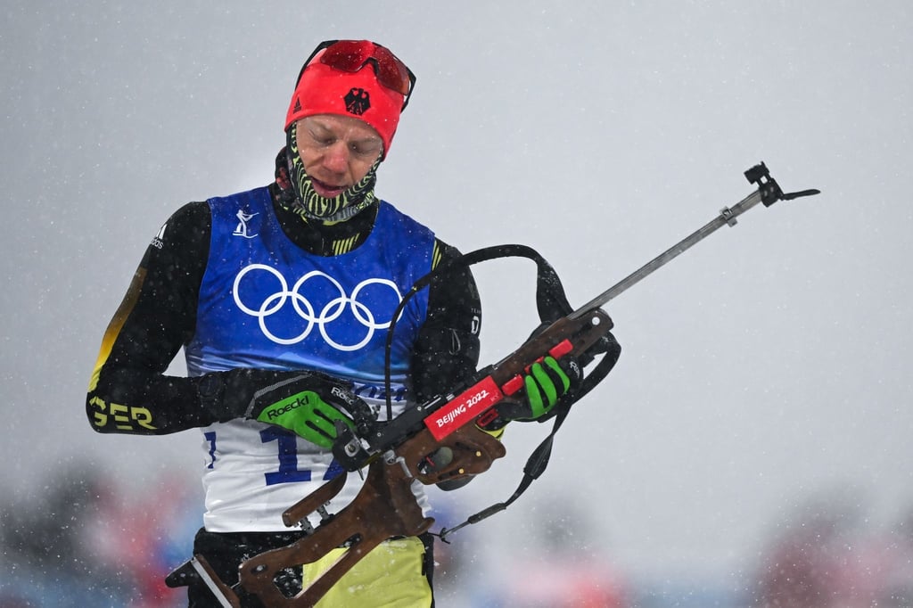Bester deutscher Biathlet bei der Verfolgung: Roman Rees.