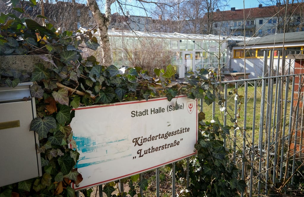 Blick auf den Kindergarten Lutherstraße in Halle.