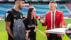 Umut Gültekin und Lea Güldenpfennig nahmen bereits den Titel für RB Leipzig entgegen.