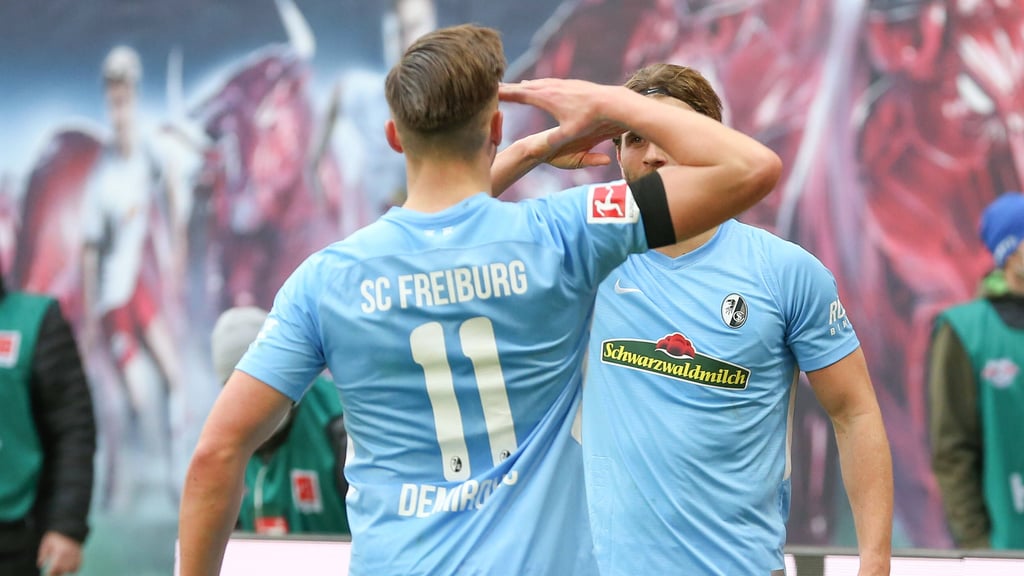 Gedankenloser Jubel: Ermedin Demirovic und Lucas Höler.