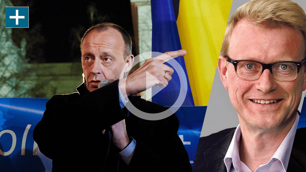 CDU-Chef Friedrich Merz bei einer Mahnwache vor der russischen Botschaft in Berlin.