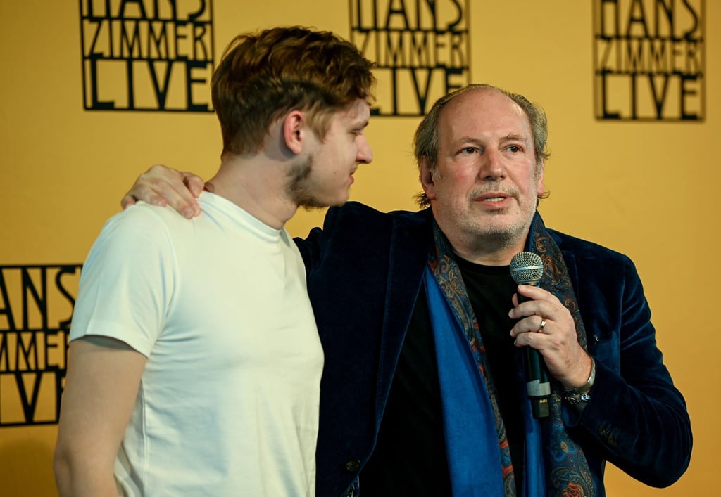Oleksandr Lysiuk (l) und Hans Zimmer in Berlin.