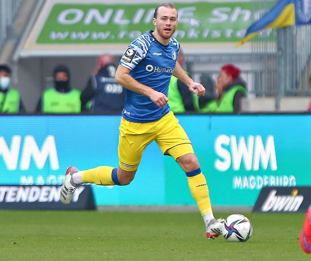 Reist mit dem 1. FC Magdeburg am Sonnabend ins Olympiastadion: Korbinian Burger, der eine besondere und kuriose Erinnerung aus Kindheitstagen an die Spielstätte hat.