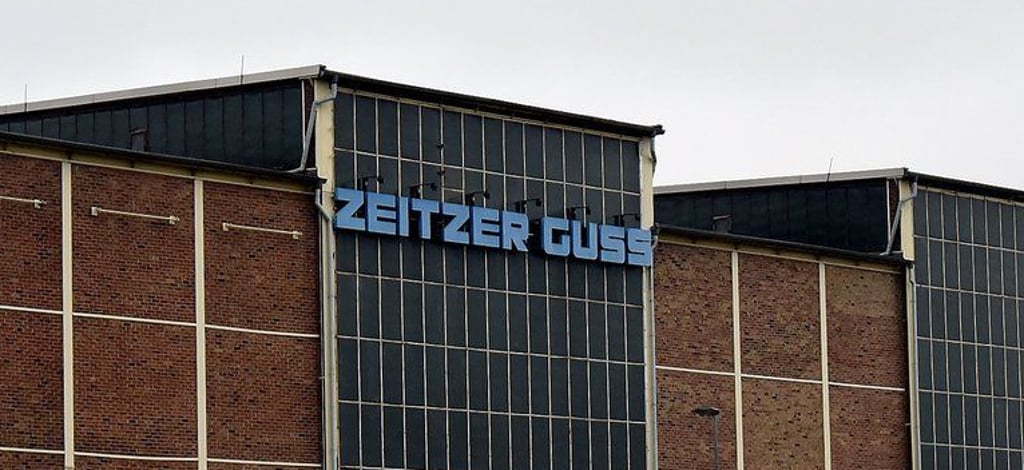 Werkhalle von Zeitz Guss an der Naumburger Straße in Zeitz.