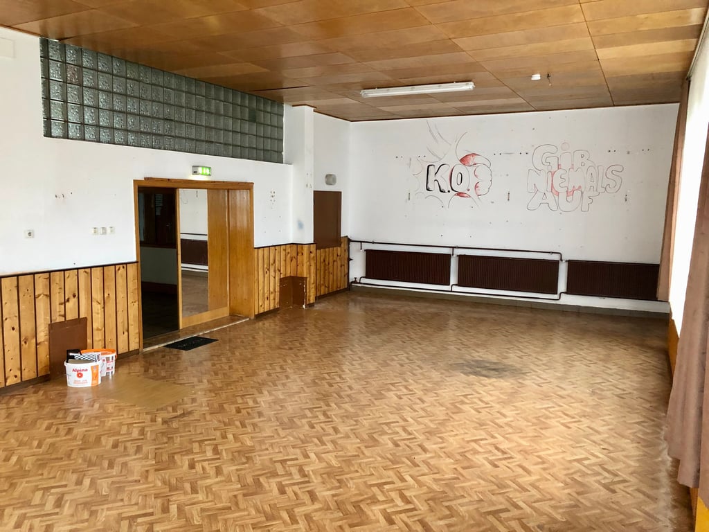 Der neue Vereinsraum des Spielmannszug Hettstedt in der Drushba-Sporthalle.