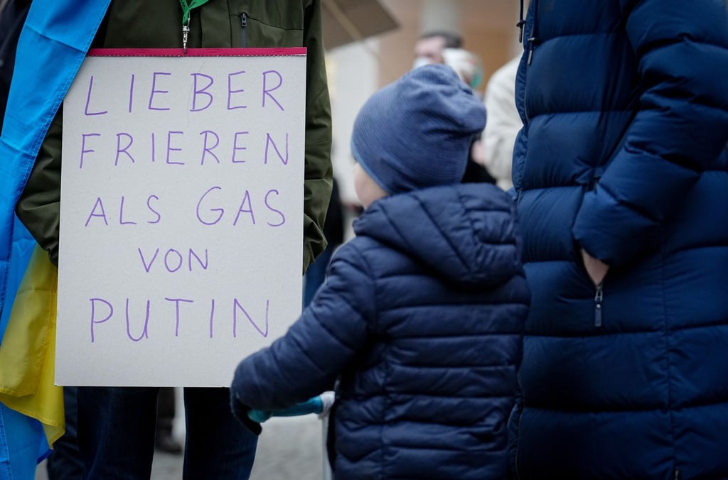 Demonstration gegen den Krieg in der Ukraine in Berlin.