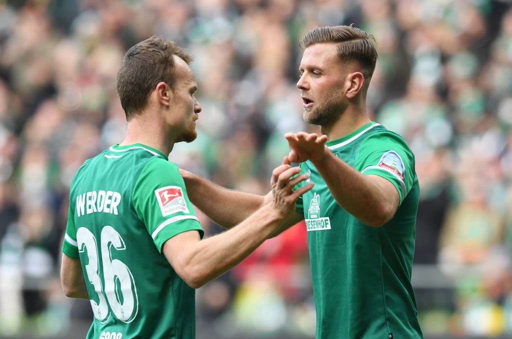 Werder Bremens Niclas Füllkrug (r) traf gegen Dresden per Doppelpack.
