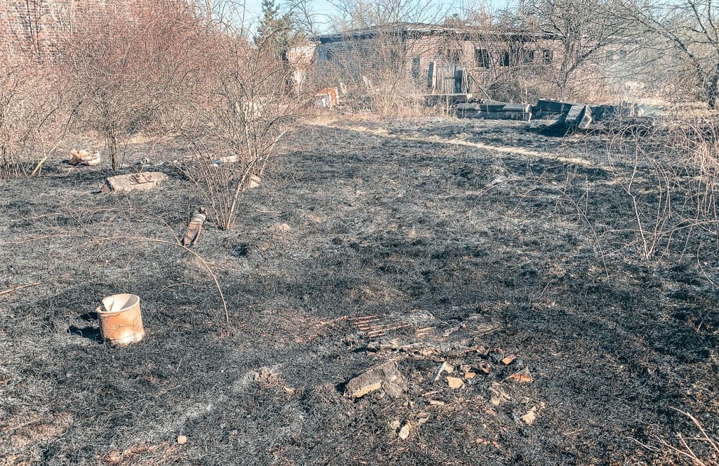 Odlandbrand auf dem Bahngelände