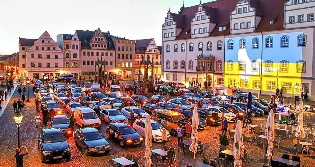 Autokorso aus Dessau in Wittenberg