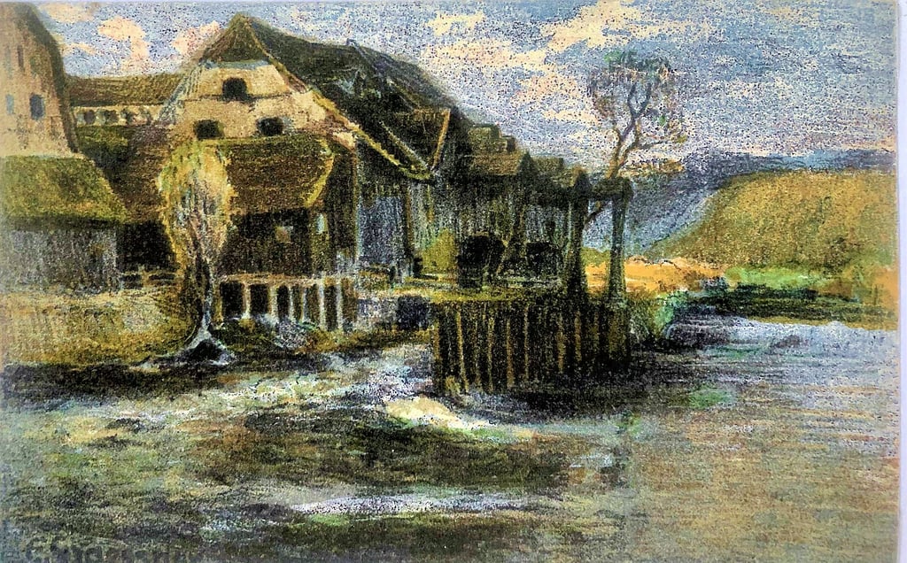 Noch ein anderes Motiv der Neumühle Haynsburg zeigt diese Ansichtskarte.