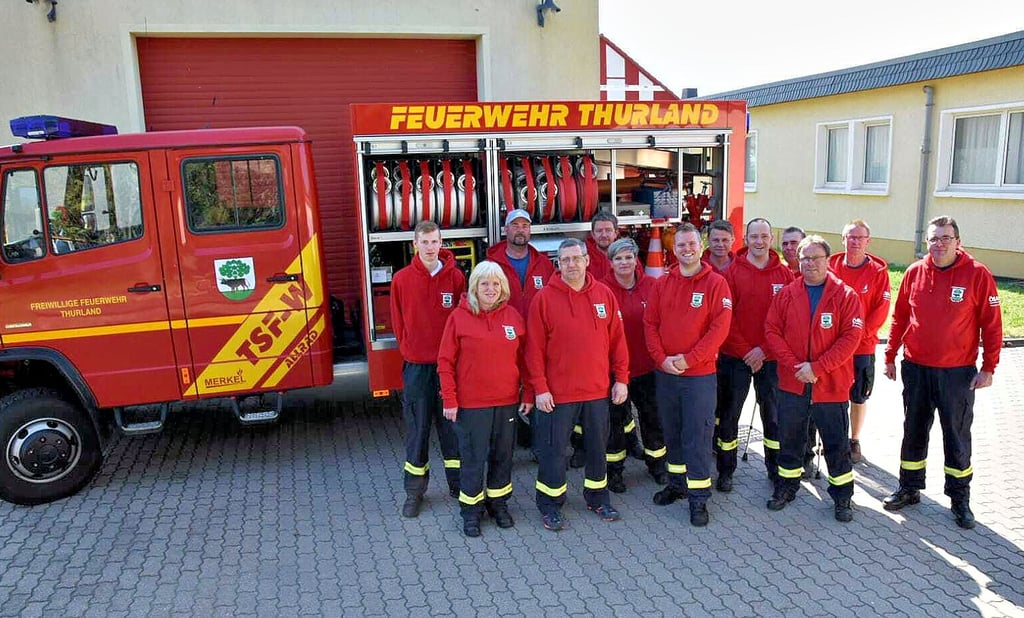Das kleine Team der Thurländer Ortsfeuerwehr - sie fusioniert nun mit den Kameraden aus Lingenau.