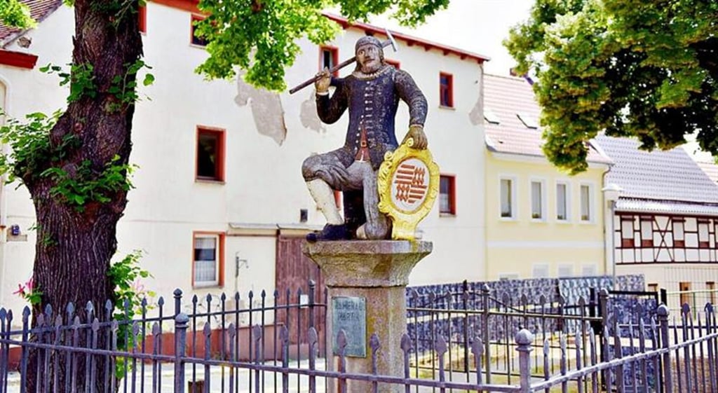 Das Denkmal Kamerad Martin im Breiten Weg in Eisleben.
