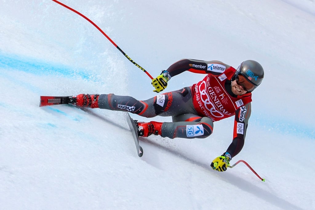 Gehört beim Super-G zu den großen Favoriten: Aleksander Aamodt Kilde aus Norwegen in Aktion.